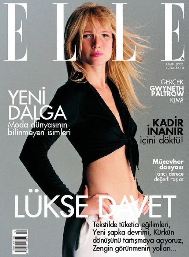 ELLE TURKEY magazine side cover  December 2000